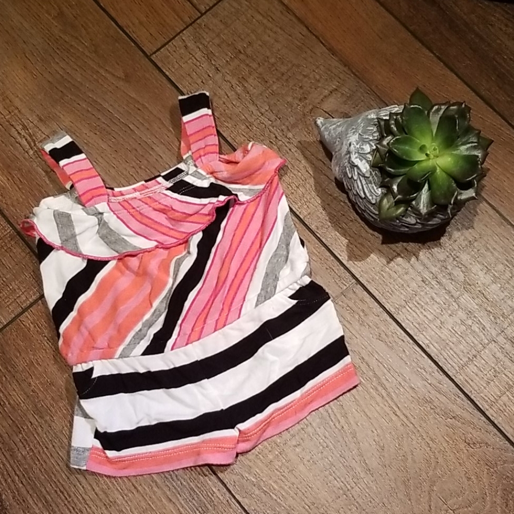 Baby girl striped romper onesie 3 months